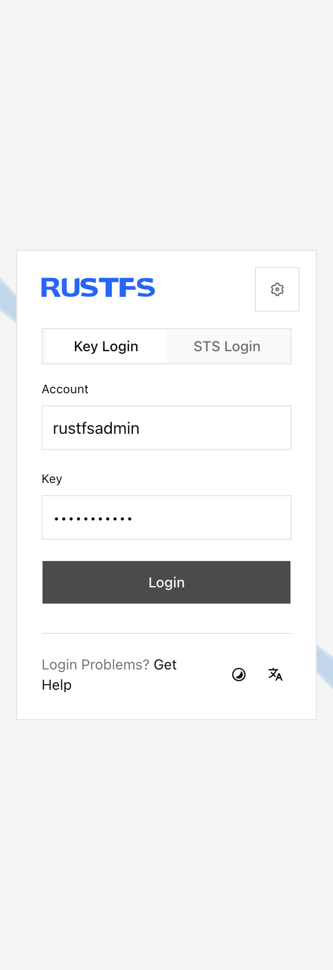 RustFS Console 中选中的备份存储桶 my-bucket 的存储桶列表